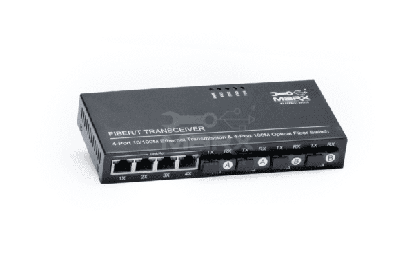 100Mbps - 4*SC + 4*RJ45 - SM single fiber - 25KM