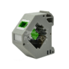 Din Rail Mount Box 35mm With Short Wing SC/APC Coupler  Single Mode - Simplex - Green