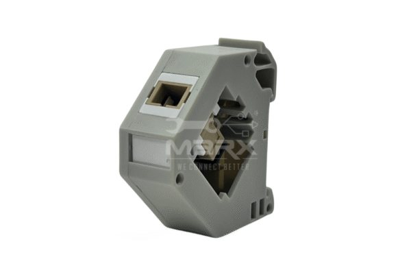 Din Rail Mount Box 35mm With Short Wing SC Coupler - Multi Mode - Simplex - Baige