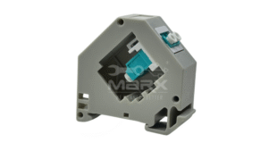Marx Din Rail Mount Box 35mm With Short Wing SC Coupler - OM3  Mode - Simplex - Aqua Blue