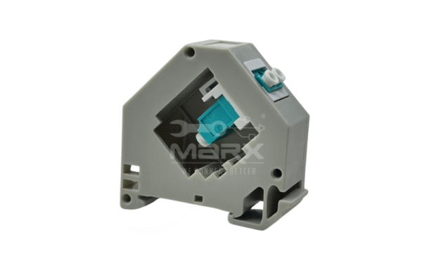 Marx Din Rail Mount Box 35mm With Short Wing SC Coupler - OM3  Mode - Simplex - Aqua Blue