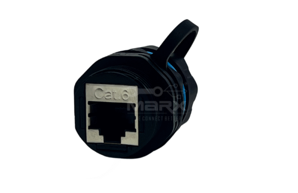 Marx - Made Of Nylon PA66 - M23 Water Proof Tube - IP68 Approved  Built In - RJ45 Cat - 6A Coupler - Blue Ring - No Tube