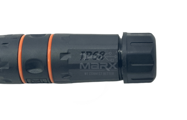 Marx - Made Of Nylon PA66 - M23 Water Proof Tube - IP68 Approved Built In - RJ45 Cat - 6A Coupler - Orange Ring - Double Tubes