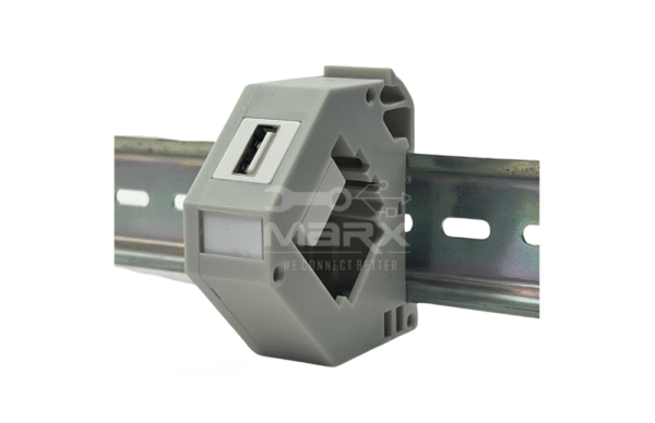 Din Rail Mount Box - 35mm - Usb 2.0 V Keystone (AF-AF)