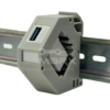 Din Rail Mount Box - 35mm - Usb 3.0v Keystone (AF-AF)