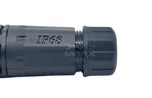 Marx - Made Of Nylon PA66 - M23 Water Proof Tube - IP68 Approved  Built In - RJ45 Cat - 6A Coupler - Blue Ring - Double Tubes