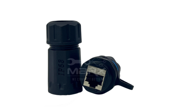 Marx - Made Of Nylon PA66 - M23 Water Proof Tube - IP68 Approved  Built In - RJ45 Cat - 6A Coupler - Blue Ring - Single Tube