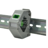 Din Rail Mount Box 35mm With Short Wing SC/APC Coupler  Single Mode - Simplex - Green