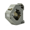 Din Rail Mount Box 35mm With Short Wing LC Coupler - Multi Mode - Duplex - Baige