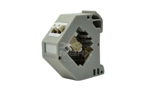 Din Rail Mount Box 35mm With Short Wing LC Coupler - Multi Mode - Duplex - Baige