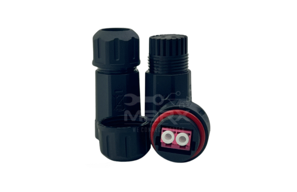 Marx - Made Of Nylon PA66 - M20 Water Proof Tube - IP68 Approved  Assembly With Detachable - LC - Duplex Coupler - OM4 - Purple