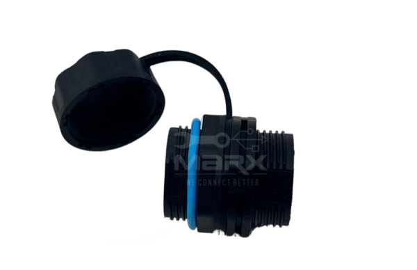 Marx - Made Of Nylon PA66 - M23 Water Proof Tube - IP68 Approved  Built In - RJ45 Cat - 6A Coupler - Blue Ring - No Tube