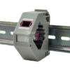 Din Rail Mount Box 35mm With Short Wing LC Coupler - OM4 Mode - Duplex - Purple