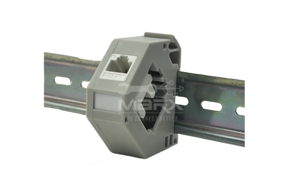 Din Rail Mount Box - 35mm - Cat - 6 I/O - UTP