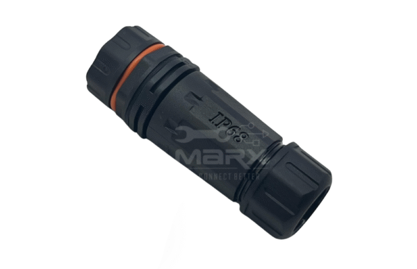 Marx - Made Of Nylon PA66 - M23 Water Proof Tube - IP68 Approved  Built In - RJ45 Cat - 6A Coupler - Orange Ring - Single Tube