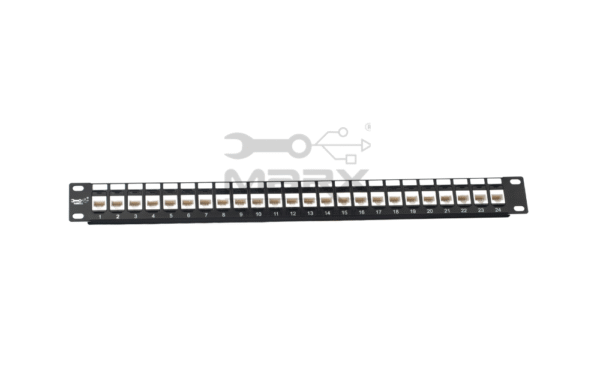 24Port Cat - 5e Loaded Patch Panel - 180°