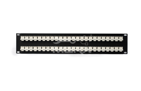 2U - 48Port Cat - 3 loaded Patch Panel - 90°