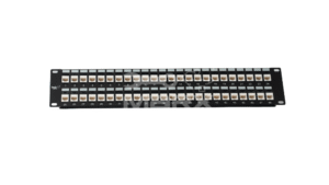 2U - 48Port Cat - 5e loaded Patch Panel - 180°