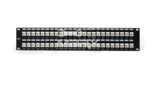 2U - 48Port Cat - 6a - UTP loaded Patch Panel - 180°