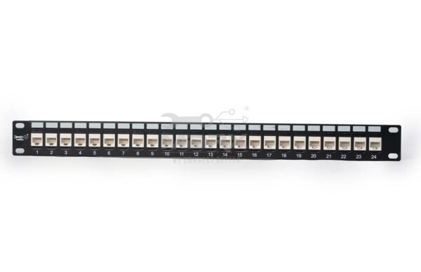 24Port Cat - 6 Loaded Patch Panel - Coupler Model with  Cable Manager