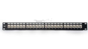 24Port Cat - 7 - STP Loaded Patch Panel - 180° with Cable  Manager
