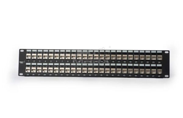 2U - 48Port Cat - 7 - STP loaded Patch Panel - 180°