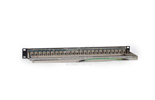 24Port Cat - 8 - STP Loaded Patch Panel - 180° with Cable  Manager