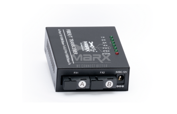 100Mbps - 2*SC + 4*RJ45 - SM single fiber - 25KM