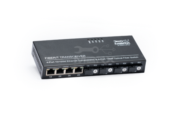 100Mbps - 4*SC + 4*RJ45 - SM single fiber - 25KM