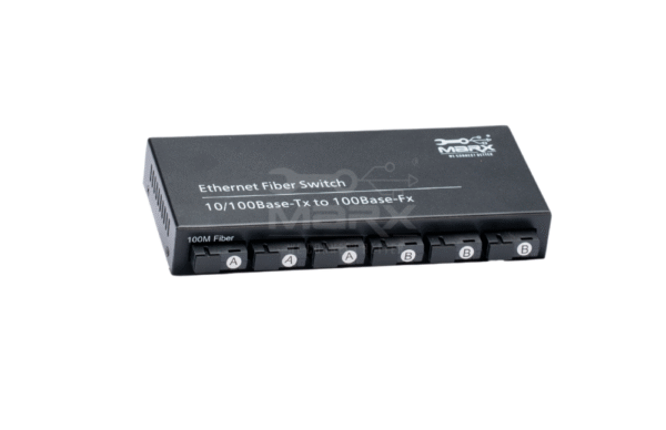 100Mbps - 6*SC + 2*RJ45 - SM single fiber - 25KM