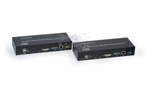 Hdmi / Dvi / Vga + Usb Extender with Local Loop Out And  IP SC SM Single Fiber 20Kms + Cat 6 - Cable 120mtrs